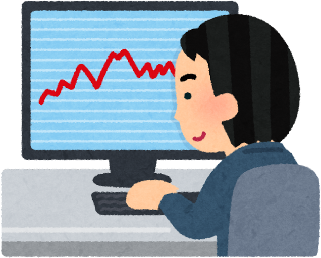 Illustration of a Stock Trader Analyzing Market Chart